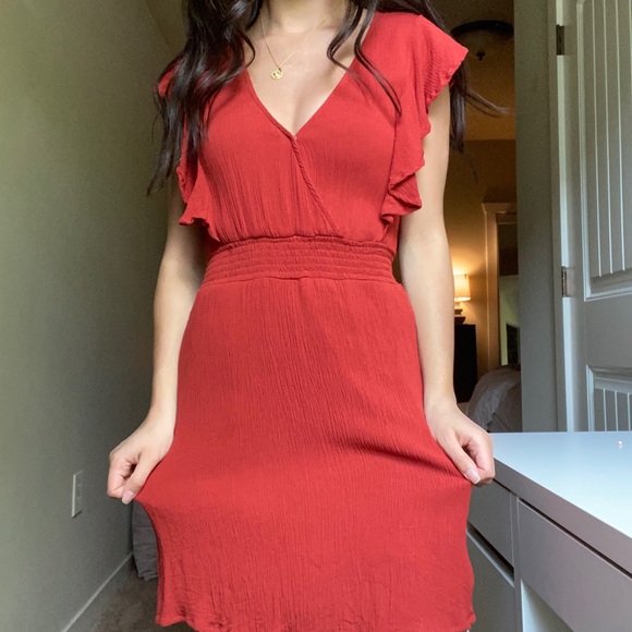 Forever 21 Brick Red Dress - Picture 3 of 5